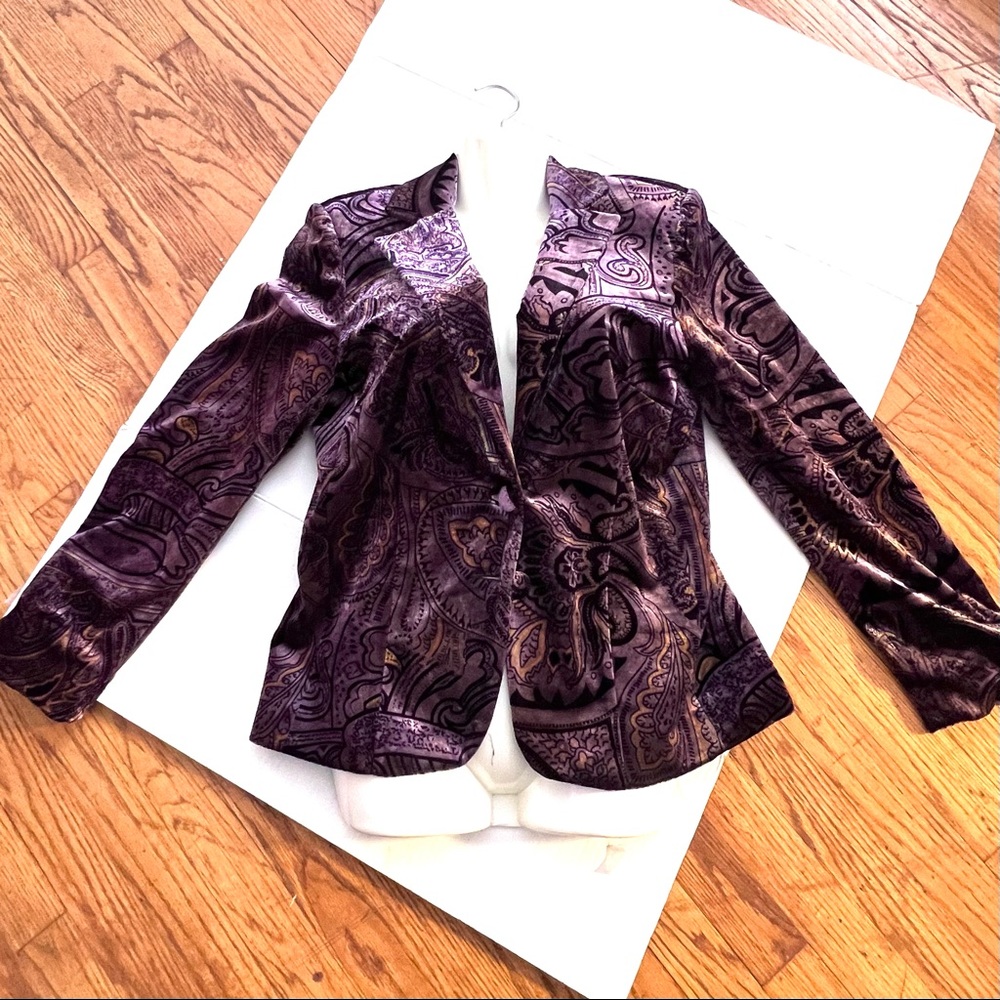 Bob Mackie Velour Blazer - Picture 2 of 9